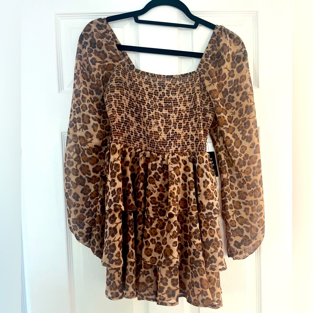 Express Leopard Printer Romper